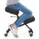 Height adjustable kneeling chair with padded cushions, designed for posture correction and comfortable support.