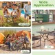 Foldable 2.6FT dining table with wood grain HDPE tabletop, ideal for picnics and lakeside gatherings.