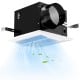200 CFM bathroom exhaust fan with metal housing, designed for efficient ventilation in rooms up to 200 sq. ft.