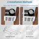 Bathroom exhaust fan installation methods showing direct joist and suspension bracket mounting options for versatile.