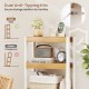 4-tier wooden bookshelf with dual anti-tipping kits, showcasing secure storage for families and optimal stability.