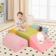 Colorful 6-piece baby climbing blocks made of high-density foam, perfect for imaginative play and easy storage.