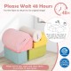 Colorful 6-piece baby climbing blocks made of high-density foam, featuring carrying handles for easy mobility and.