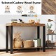 2-tier home bar table in rustic brown with open shelves, handcrafted cashew wood frame for versatile indoor use.
