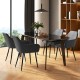 Gray leisure dining chair set with curved backrest and wide seat, perfect for dining or living room use.