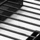 Close-up of the slatted bed frame, featuring heavy-duty metal construction for twin/full/queen size mattresses.