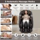 Full body massage chair in brown featuring 5 automatic massage modes, airbags, and a waist heater for relaxation.