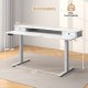 Electric standing desk with 2 drawers, height adjustable from 29" to 48", featuring a smart control panel for ergonomic.