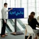 Height adjustable floor TV stand with AV shelf for 32-70 inch TVs, featuring a sturdy design and cable management.