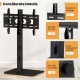 Height adjustable TV stand with sturdy bracket, cable management, and non-slip foot pads for 32-70 inch TVs.