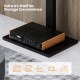 Height adjustable TV stand with AV shelf, designed for 32-70 inch TVs, offering storage convenience and cable.