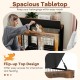Industrial dog kennel with flip-up top, rustic brown finish, featuring lockable doors and removable tray for easy.