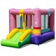 Inflatable bounce house with slide and basketball hoop, made of durable 420D oxford cloth, perfect for indoor and.