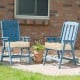 Beige 21-inch patio chair seat cushions with 4" high resilience cotton, ideal for indoor and outdoor comfort.