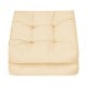 Beige 21x21 inch patio chair seat cushion pads, filled with 4" high resilience cotton, ideal for indoor and outdoor use.
