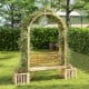 Garden Bench Arbor Arch Wooden Garden Arbor for Climbing Plants - Gallery View 2 of 10