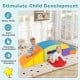 Multicolored foam climbing blocks for toddlers, promoting motor skills and creativity in a safe indoor play area.