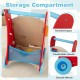 Baby push walker featuring a storage compartment, rounded edges, and smooth wheels for safe and fun toddler play.