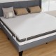 King size gel-infused memory foam mattress topper with removable cover, designed for comfort and pressure relief.