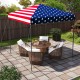 Outdoor pop-up canopy tent with American flag design, 6.6 x 6.6 feet, ideal for parties and gatherings.