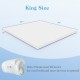 King size 3-inch gel-infused memory foam mattress topper with removable cover, ideal for pressure relief and comfort.