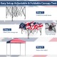 Adjustable 6.6 x 6.6 feet outdoor pop-up canopy tent with UPF 50+ sun protection, perfect for parties and picnics.