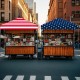 Outdoor pop-up canopy tent with multicolor design, 6.6 x 6.6 feet, ideal for parties and events with UPF 50+ sun.