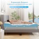 King size gel-infused memory foam mattress topper with removable cover, providing ergonomic support for pressure relief.