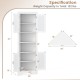 67-inch tall triangular corner cabinet in white with tempered glass doors, featuring 2 cabinets and 2 adjustable.