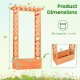 Raised garden bed with side trellis and hanging roof, crafted from fir wood, ideal for climbing plants and drainage.
