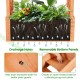 Raised garden bed in orange with drainage holes and removable bottom panels, ideal for cultivating long-root plants.