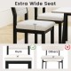 Extra wide seat of Sherpa upholstered dining chair with rubber wood frame, ideal for dining room or study use.