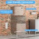 Commercial ice maker machine with 16.5 ft water inlet hose and 9.8 ft drain hose for user-friendly connection.