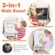 3-in-1 kids easel featuring a magnetic chalkboard and whiteboard, ideal for creative play and art projects.