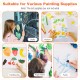 3-in-1 art easel for kids featuring a chalkboard and whiteboard, suitable for various painting supplies and creative.