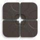 Detachable 20-inch patio umbrella base plates in sand-coffee color, designed for stability and easy filling with water.