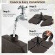 Detachable 20-inch patio umbrella base plates being filled with water for stability in outdoor settings.