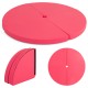 Round pink pole dance crash mat with EPE foam, folds for easy storage, ideal for yoga and tumbling.