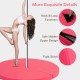 Round pink pole dance crash mat with high-density EPE foam, waterproof cover, and secure hook and loop fasteners for.