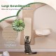 Large sisal scratching mat on a wall-mounted cat tower, designed for claw grinding and instinct release.
