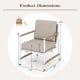 Dimensions of a patio sofa chair with wicker backrest, aluminum frame, and soft cushions for outdoor comfort.