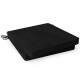 Black outdoor chair cushion set of 2, made of waterproof olefin fabric, measuring 20" x 20" x 2", ideal for comfort.