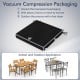 Black outdoor chair cushion set of 2, 20" x 20" x 2", waterproof and fade-resistant, ideal for indoor and outdoor use.