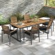 Black waterproof outdoor chair cushions set of 2, 20"x20", fade-resistant olefin fabric with ties for easy attachment.