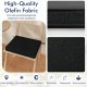 Black outdoor chair cushion showcasing waterproof olefin fabric, fade-resistant, and designed for comfort and style.