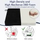 Black outdoor chair cushion set of 2, made of waterproof olefin fabric with high-density 28D foam for comfort.
