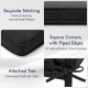 Black outdoor chair cushion set of 2, featuring exquisite stitching, square corners, and attached ties for secure.