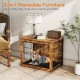 Comfy dog crate furniture with cushion and double doors, ideal for small/medium dogs, also serves as a handy end table.