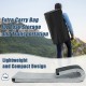 Lightweight portable memory camping mattress in gray with carrying bag, ideal for camping and outdoor adventures.