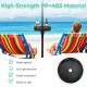Patio umbrella table tray in black, crafted from durable ABS, perfect for holding snacks and drinks during outdoor.